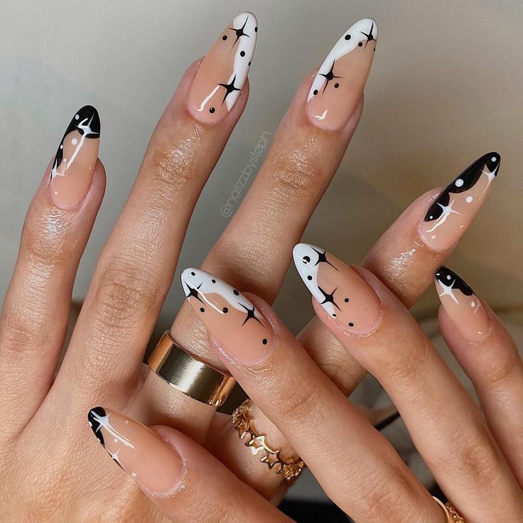 Cute Black And White Nails